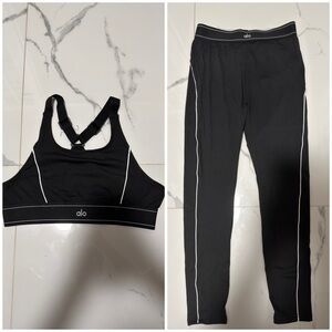 ALO Yoga Black and White Activewear Set